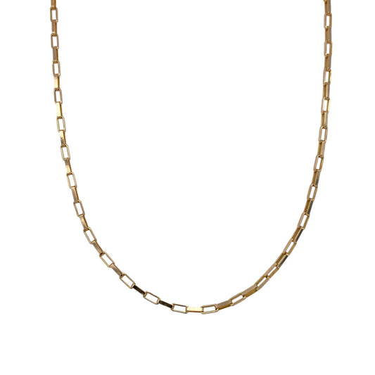 9ct Gold 16" Long Box Chain