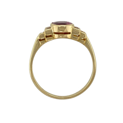18ct Gold Diamond & Ruby Set Ring