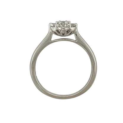 Platinum & Diamond Set Flower Cluster Ring