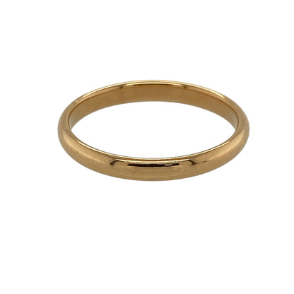 22ct Gold 2mm Wedding Band Ring
