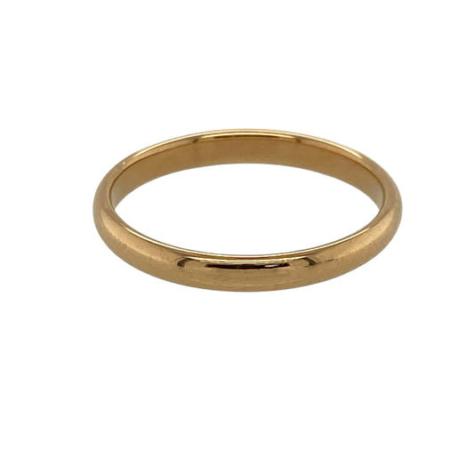 22ct Gold 2mm Wedding Band Ring