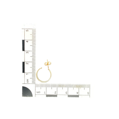 9ct Gold Half Hoop Stud Earrings