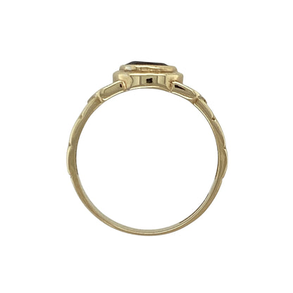 9ct Gold Sapphire & Cubic Zirconia Set Ring
