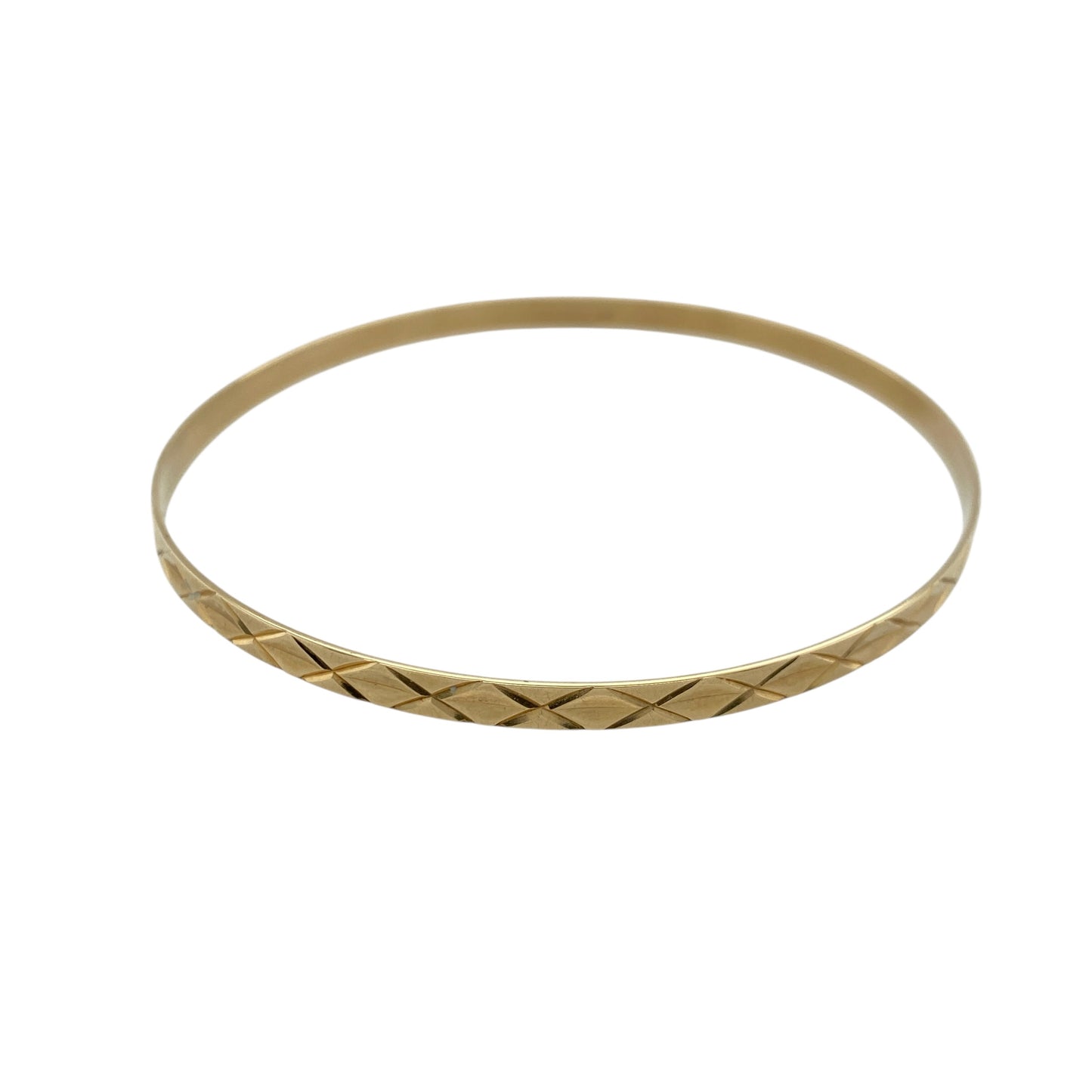 9ct Solid Gold Patterned Bangle