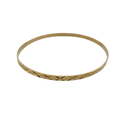 9ct Solid Gold Patterned Bangle