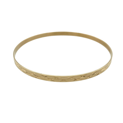 9ct Solid Gold Patterned Bangle