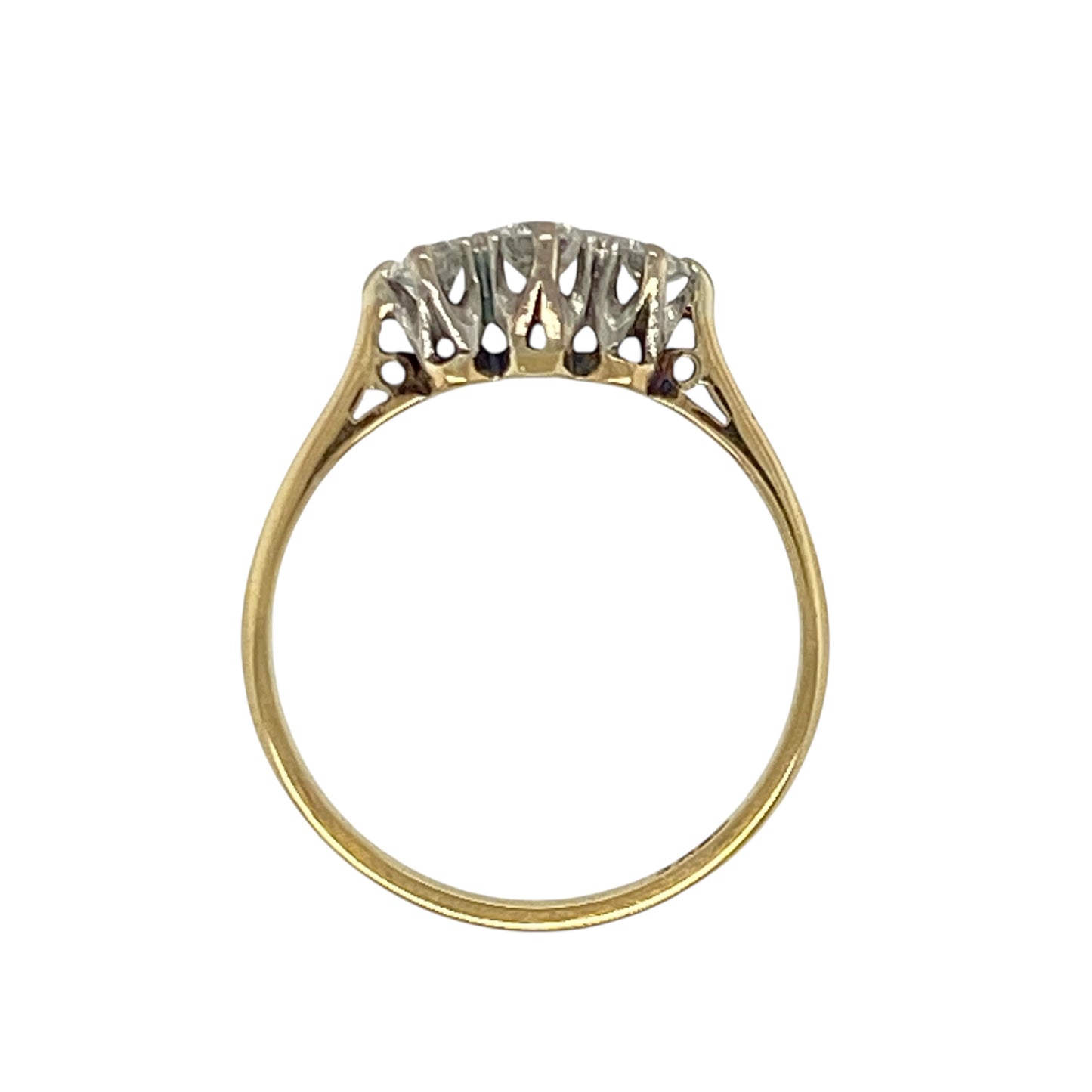 18ct Gold & Diamond Set Trilogy Ring
