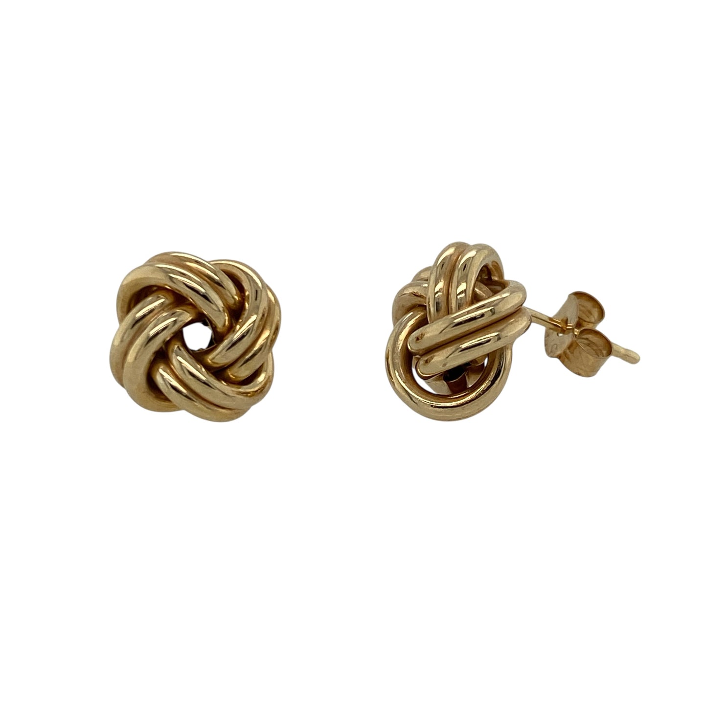 9ct Gold 10mm Knot Stud Earrings