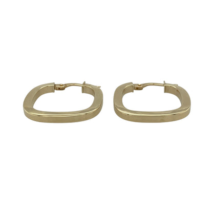 Add a contemporary edge to your jewellery collection with these pre-owned 9ct yellow gold square hoop creole earrings, combining classic hoop styling with a modern geometric twist. A versatile pair perfect for everyday wear.

Design: The earrings feature a distinctive square-shaped hoop silhouette, offering clean lines and a structured profile rather than the traditional round form. The angular design creates subtle light reflection and a sleek, modern finish.