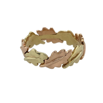 9ct Gold Clogau Royal Oak Leaf Band Ring