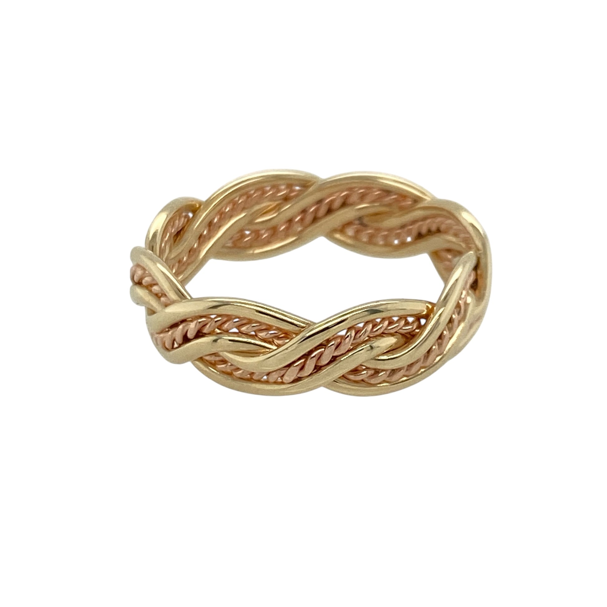 9ct Gold Clogau Twisted Rope Interwoven Band Ring