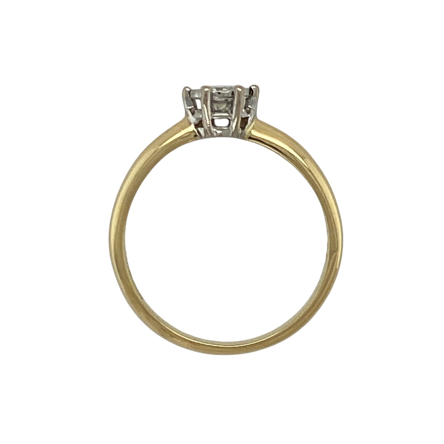 18ct Gold & Diamond Set Solitaire Ring