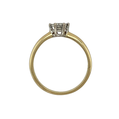 18ct Gold & Diamond Set Solitaire Ring