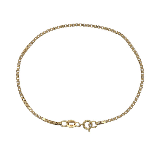 9ct Gold 7" Box Bracelet