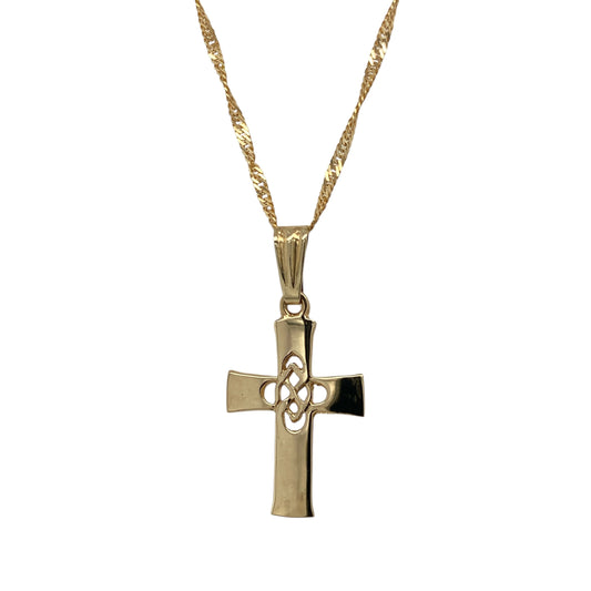 9ct Gold Celtic Cross 20" Necklace