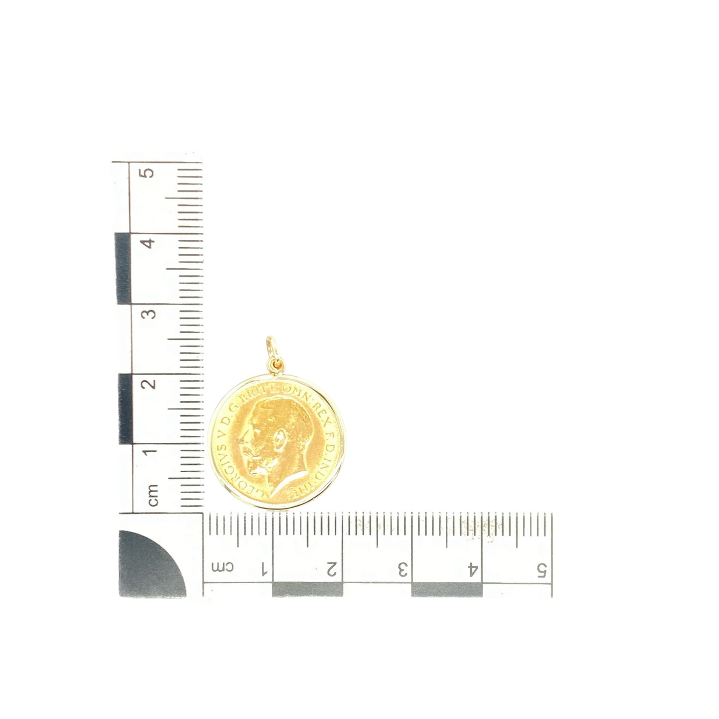 9ct Gold Half Sovereign Mount Pendant with 22ct Half Sovereign