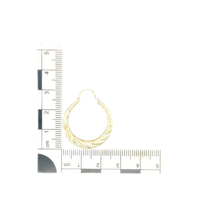 9ct Gold Twisted Hoop Creole Earrings