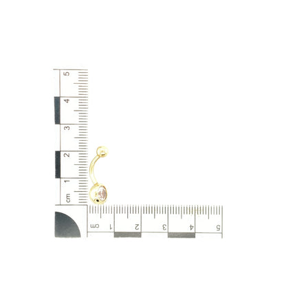 9ct Gold & Cubic Zirconia Set Belly Bar