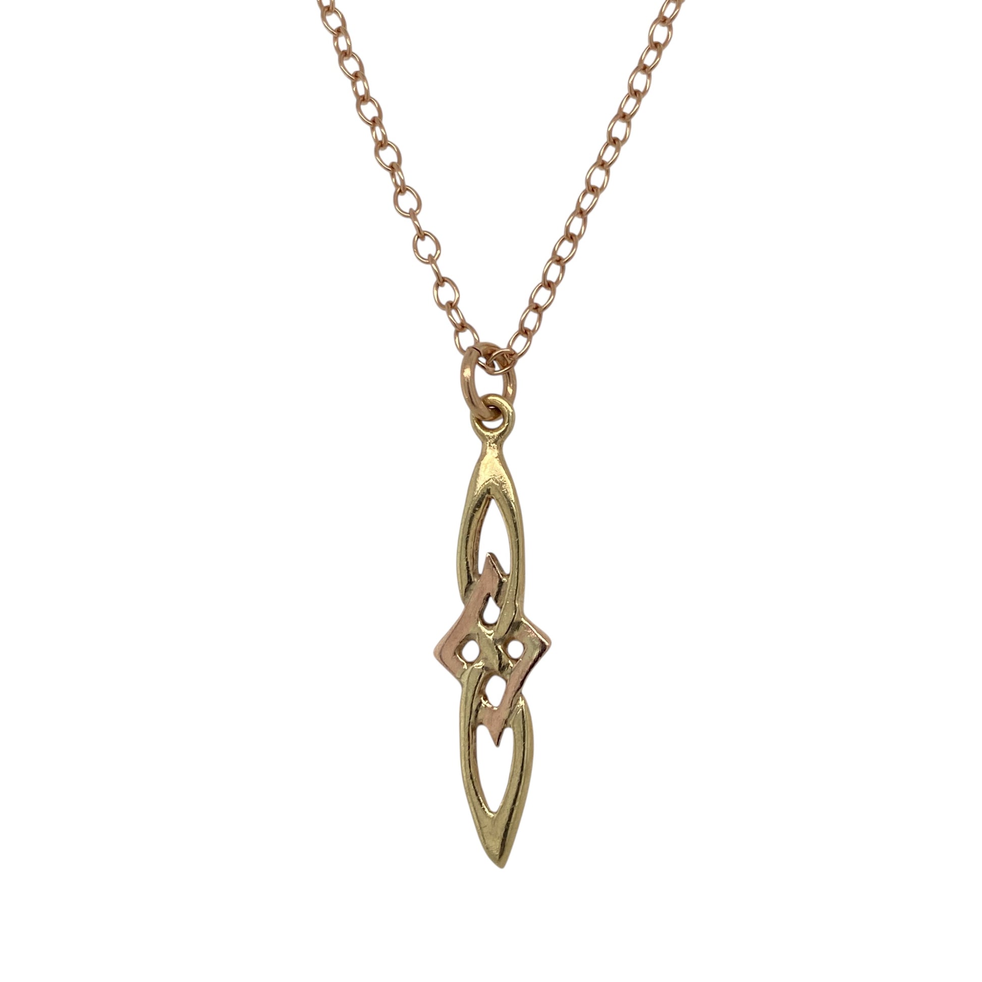 9ct Cymru Gold Welsh Knot 18" Necklace