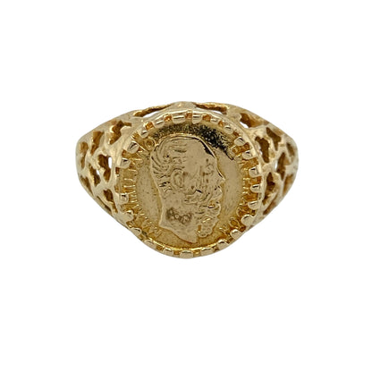 9ct Gold Coin Style Ring