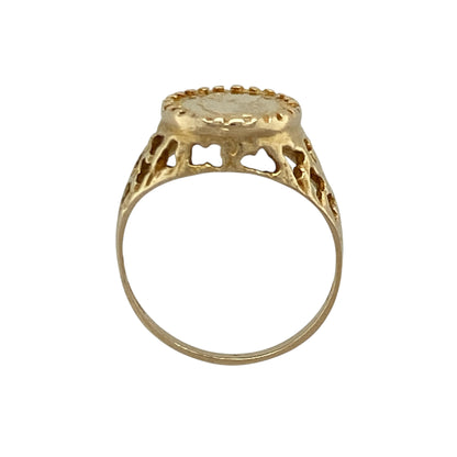 9ct Gold Coin Style Ring