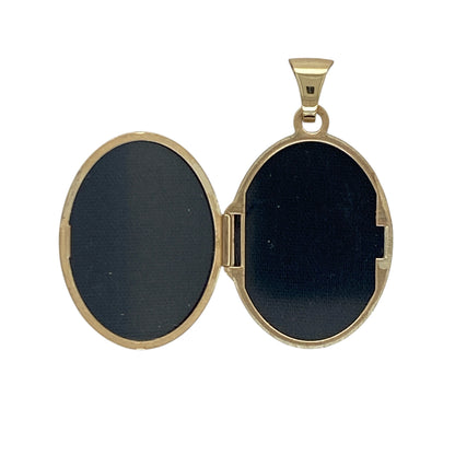 9ct Gold Patterned Celtic Oval Locket