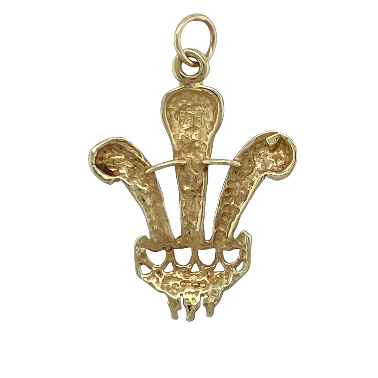 Celebrate Welsh heritage with this pre-owned 9ct yellow gold Welsh Three Feathers pendant, a meaningful and timeless piece perfect for everyday wear or as a proud statement of identity.

Design: The pendant features the iconic Welsh Three Feathers emblem, symbolising loyalty and tradition. The detailed motif stands out beautifully against the polished gold background, creating a classic and recognisable design.