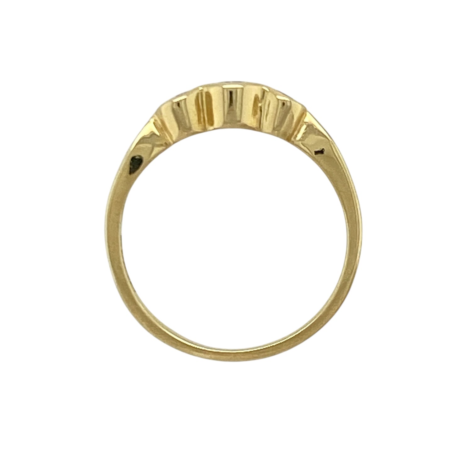 18ct Gold & Diamond Set Trilogy Ring
