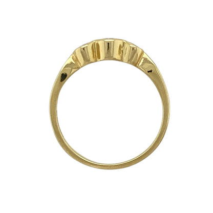 18ct Gold & Diamond Set Trilogy Ring