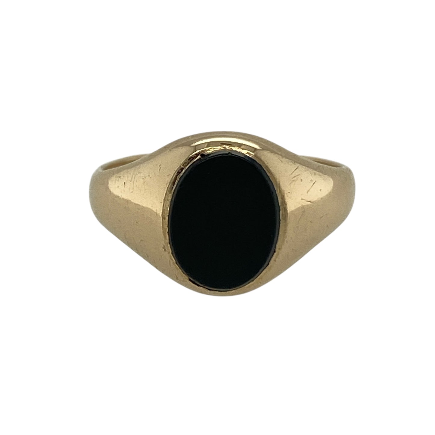 9ct Gold & Onyx Set Oval Signet Ring
