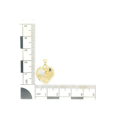9ct Gold 'I Love You' Rose Heart Locket