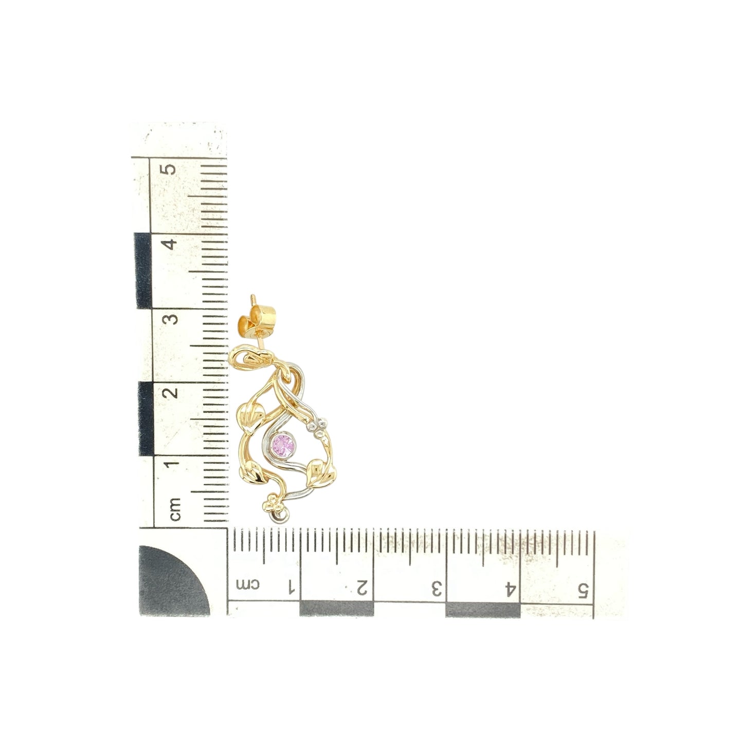 9ct Gold & Pink Sapphire Set Clogau Tree of Life Drop Earrings