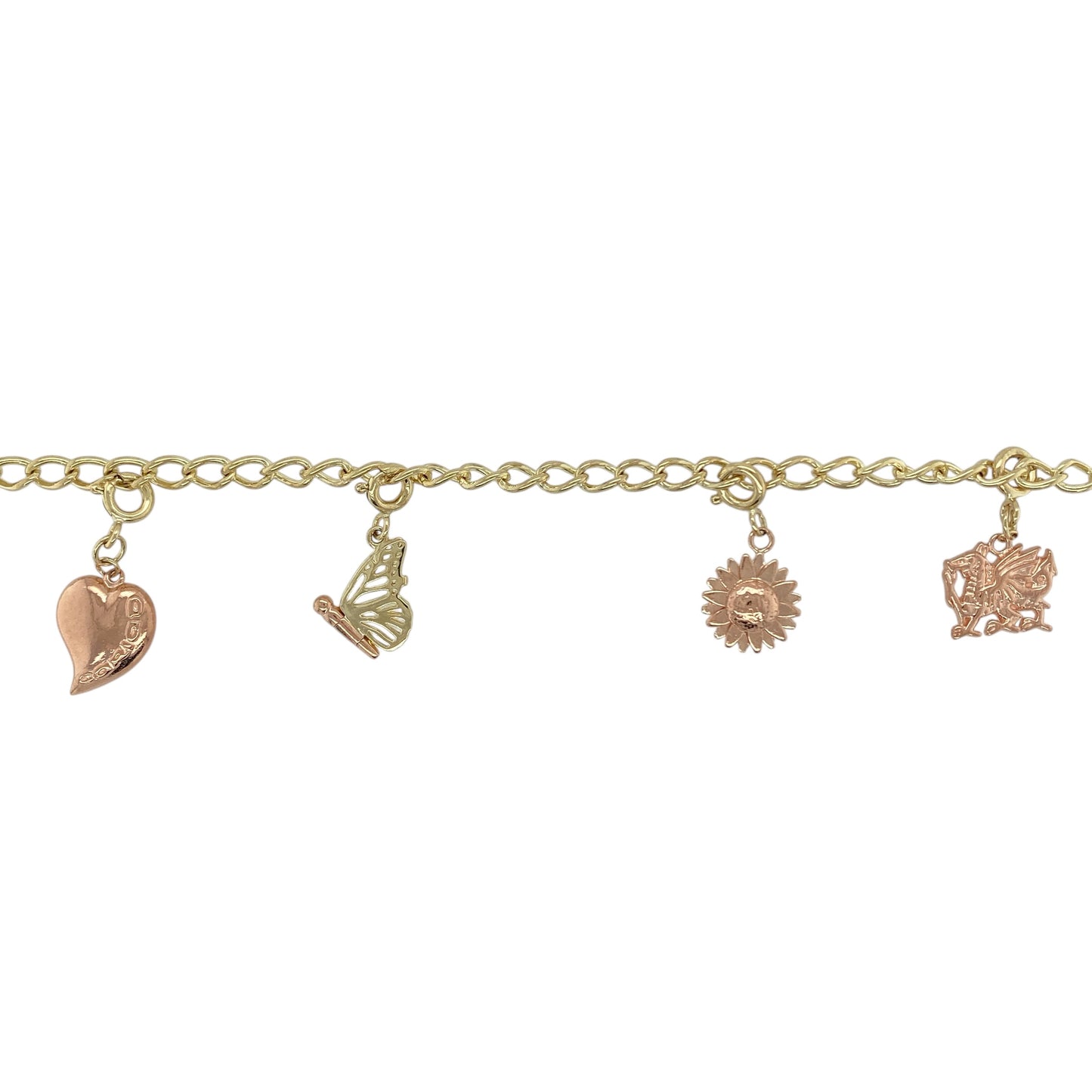 9ct Gold Clogau 8" Charm Bracelet