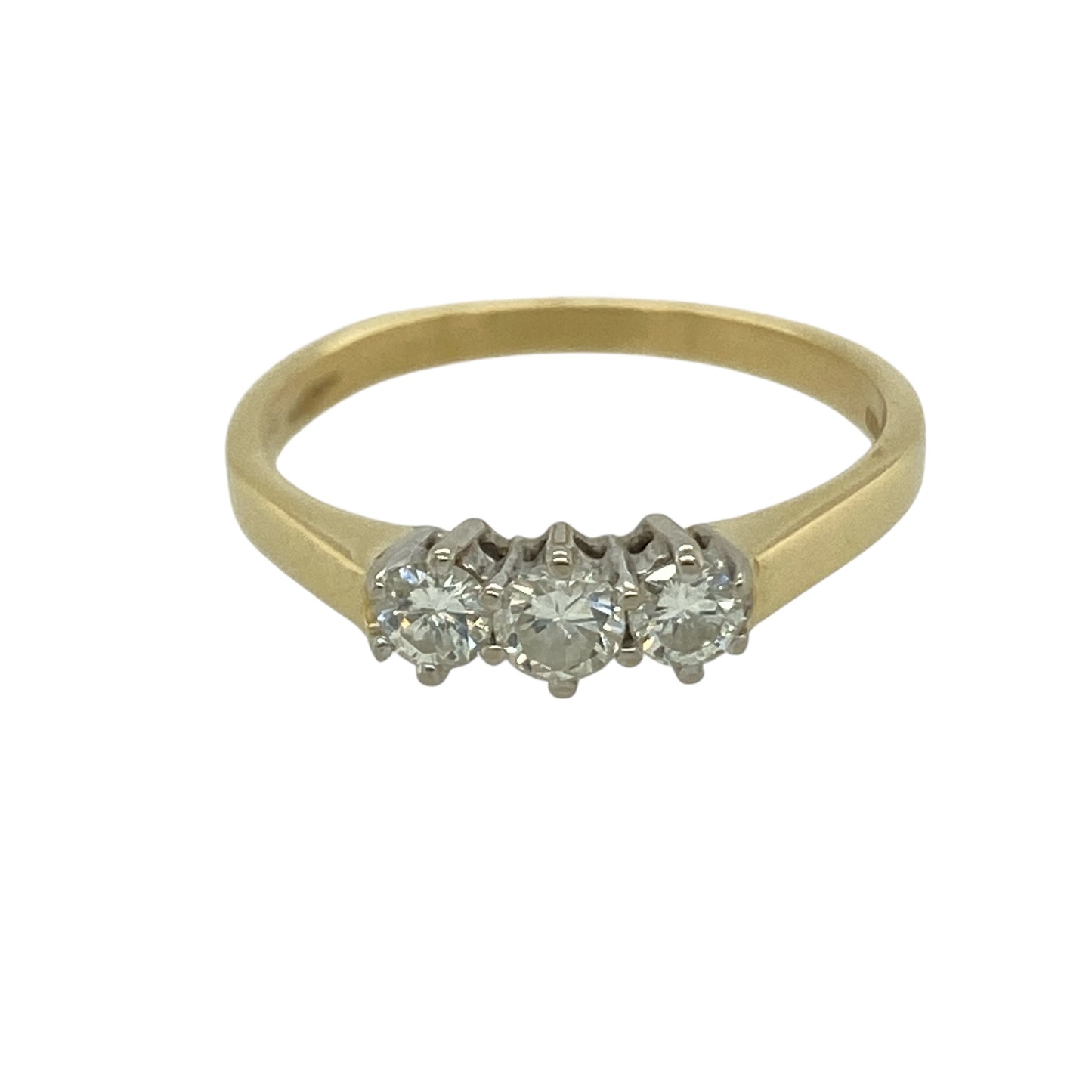 18ct Gold & Diamond Set Trilogy Ring