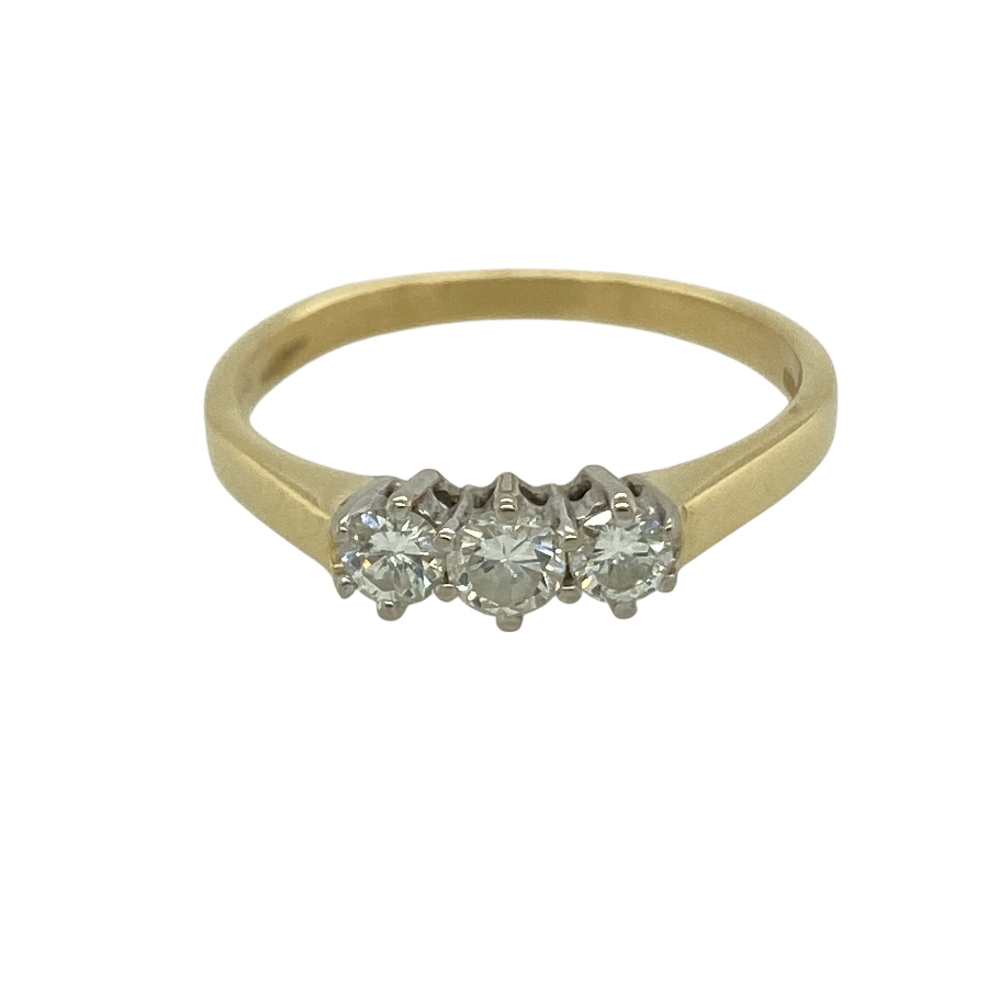 18ct Gold & Diamond Set Trilogy Ring