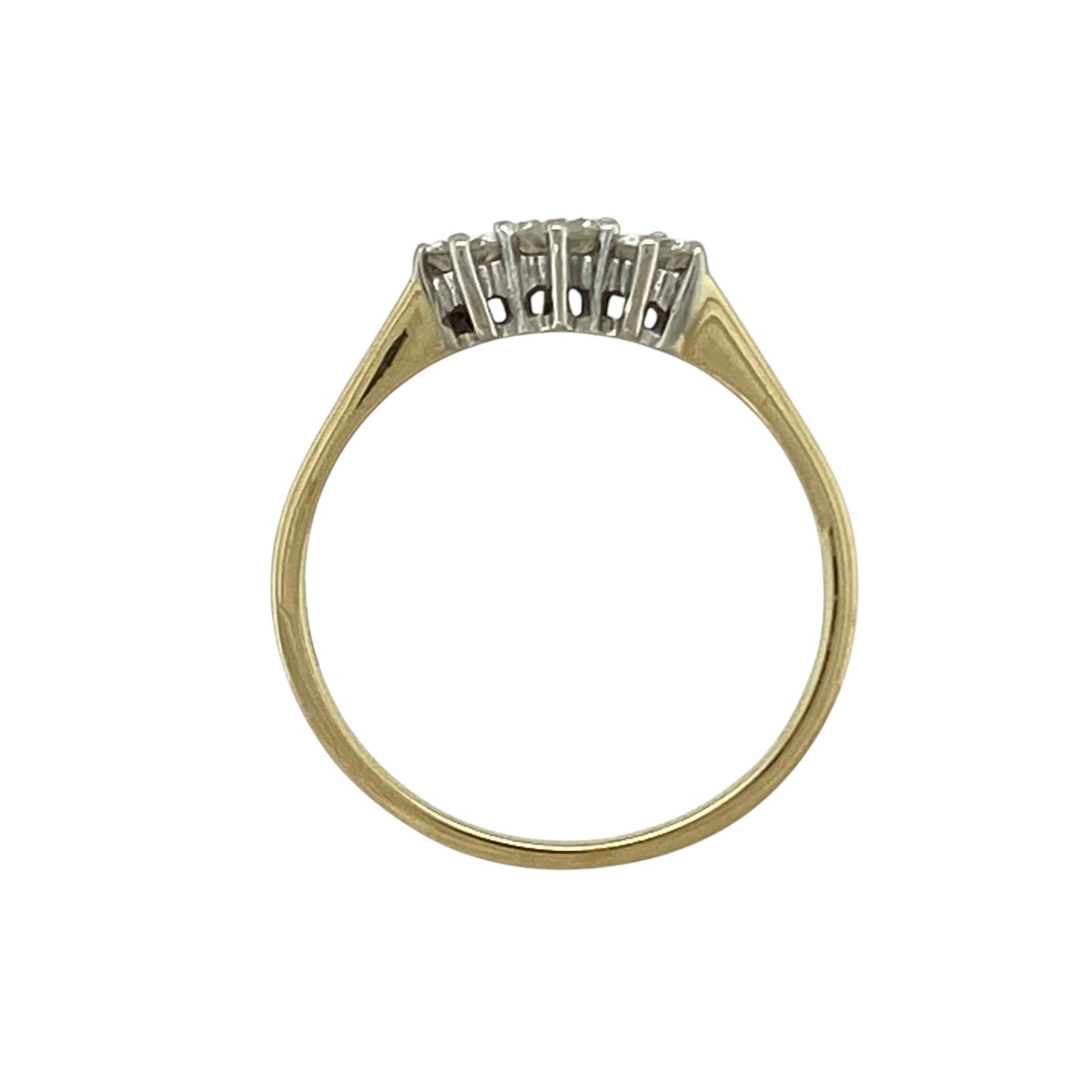 18ct Gold & Diamond Set Trilogy Ring