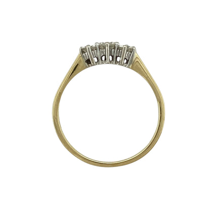 18ct Gold & Diamond Set Trilogy Ring