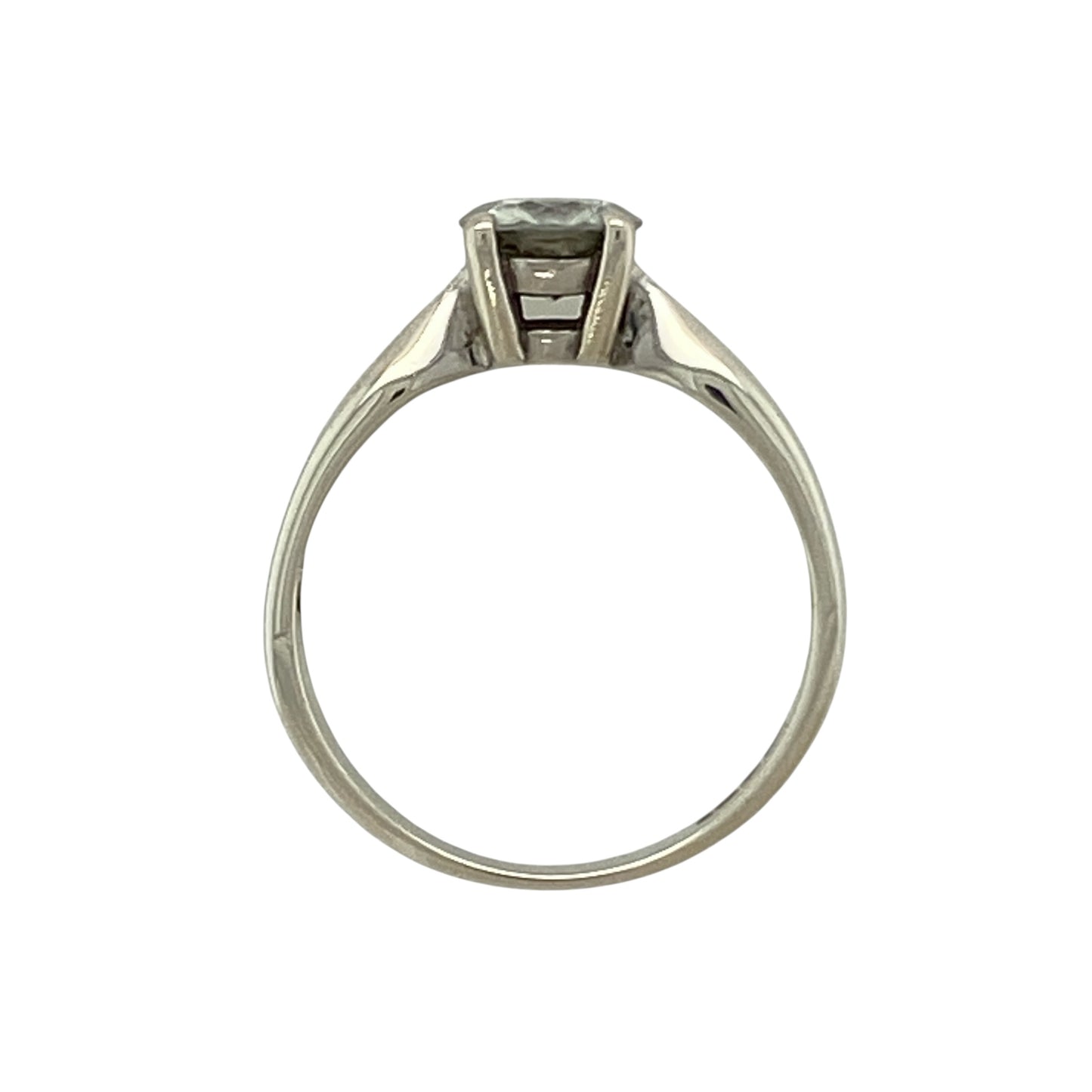 9ct White Gold & Moissanite Set Solitaire Ring
