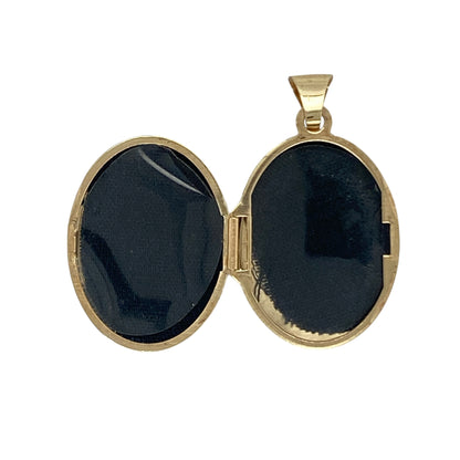 9ct Gold Oval Celtic Patterned Locket