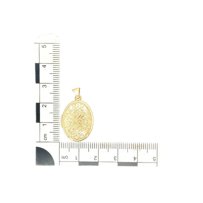 9ct Gold Oval Celtic Patterned Locket