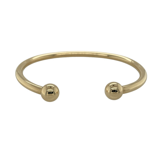 9ct Solid Gold Torque Bangle
