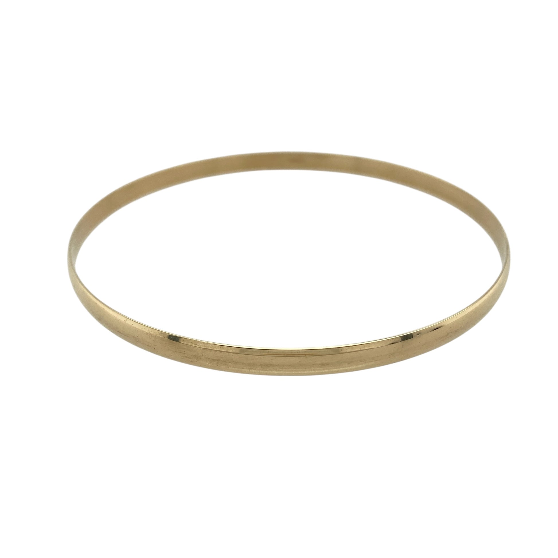 9ct Solid Gold Plain Bangle