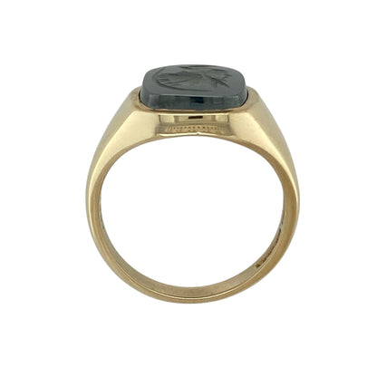 9ct Gold & Hematite Centurion Signet Ring