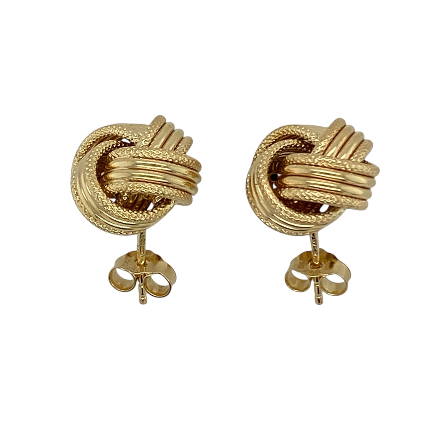 9ct Gold 13mm Knot Stud Earrings