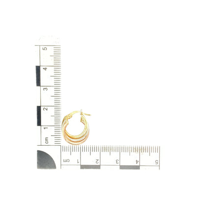 9ct Gold Twist Hoop Creole Earrings