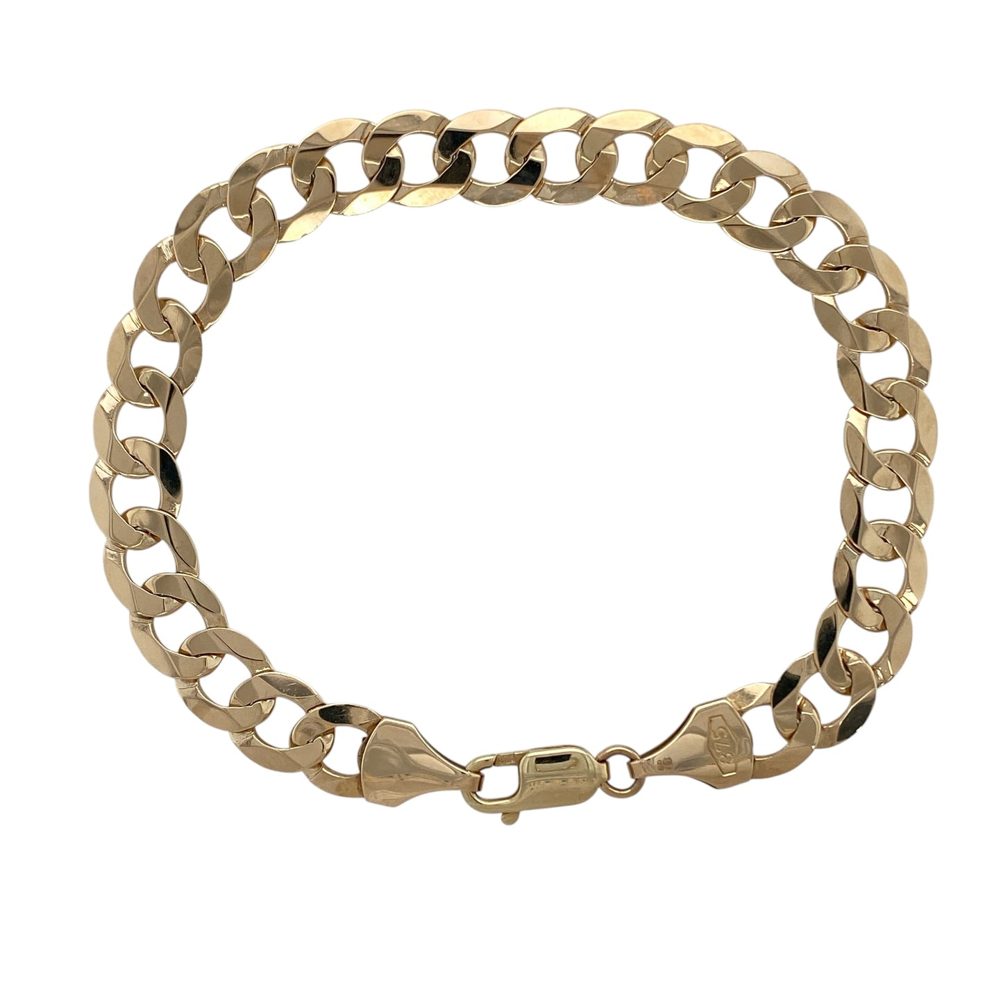 9ct Gold 8" Curb Bracelet