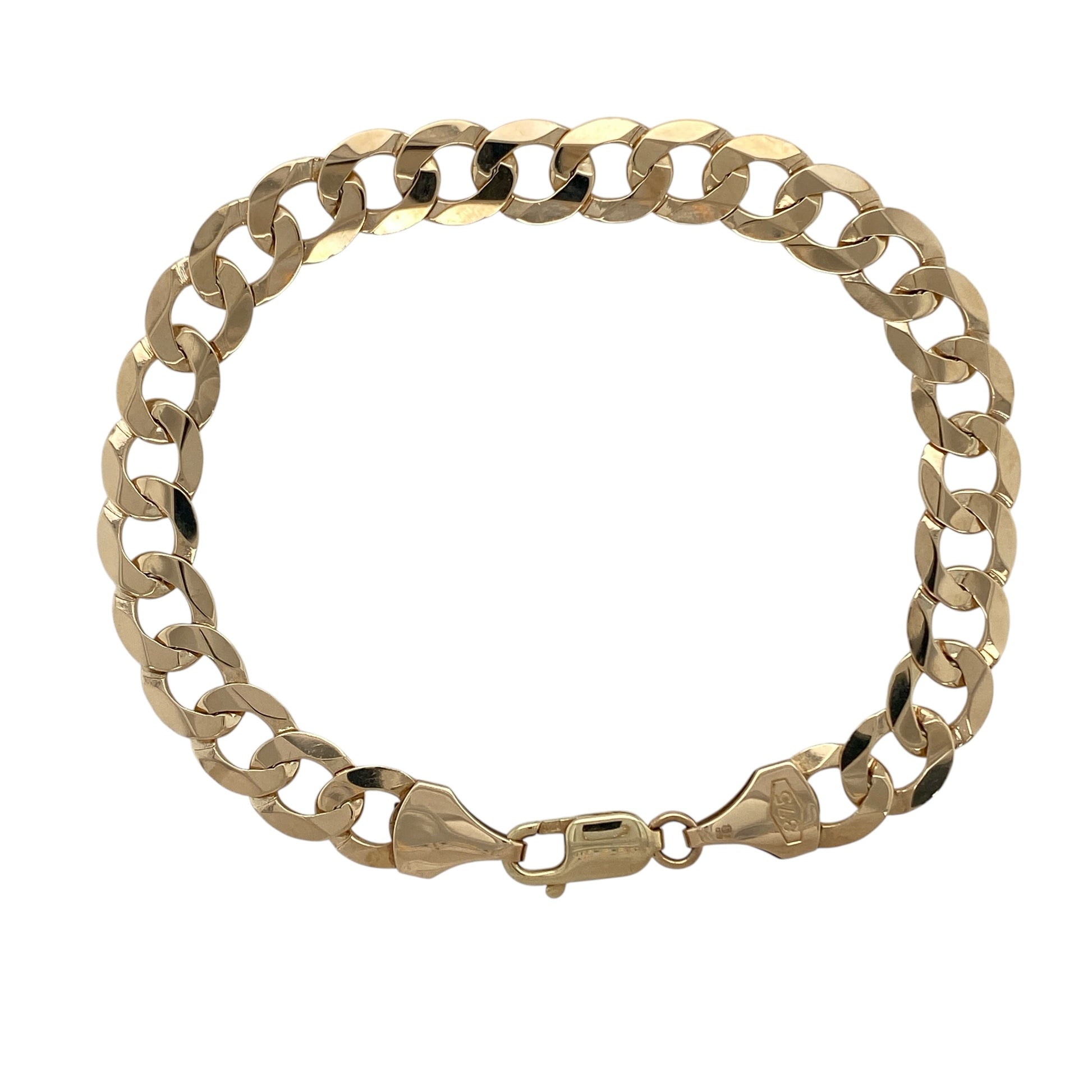 9ct Gold 8" Curb Bracelet