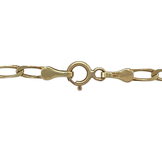 Add a timeless essential to your jewellery collection with this pre-owned 9ct yellow gold 24" open curb chain, a versatile and easy-to-wear piece perfect for everyday styling or layering.

Design: This chain features traditional open curb links measuring approximately 2mm in width, creating a light and structured profile. The slightly spaced link design gives a more open appearance while maintaining the classic curb style.