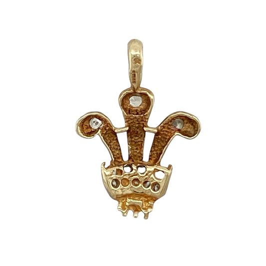 Add symbolic elegance to your jewellery collection with this pre-owned 9ct yellow and white gold cubic zirconia set Three Feathers pendant, a meaningful and eye-catching piece perfect for everyday wear or gifting.

Design: The pendant features the iconic Three Feathers motif, enhanced with sparkling cubic zirconia stones that add subtle brilliance and definition. The combination of yellow and white gold creates contrast, allowing the detailed feather design to stand out beautifully.