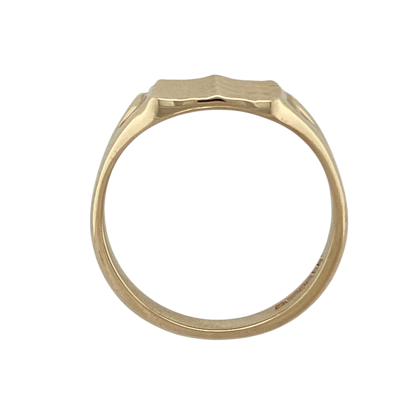 9ct Gold Patterned Rectangle Signet Ring